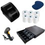 Point of Sale Kit Thermal Printer, Cash Drawer, Barcode Reader - KJ58