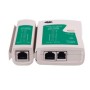 Network tester up to 8 pins and ground for RJ45 and RJ11 with battery - P2C8P