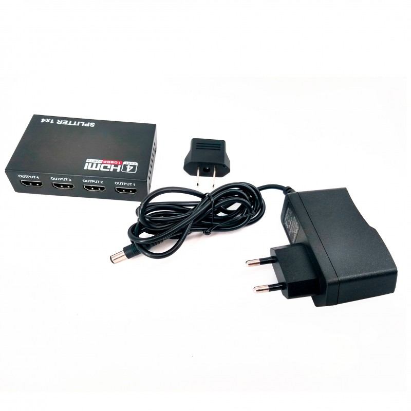 Divisor de imagen Splitter HDMI 1 entrada a 4 salidas 20m activo - HDMI4SP