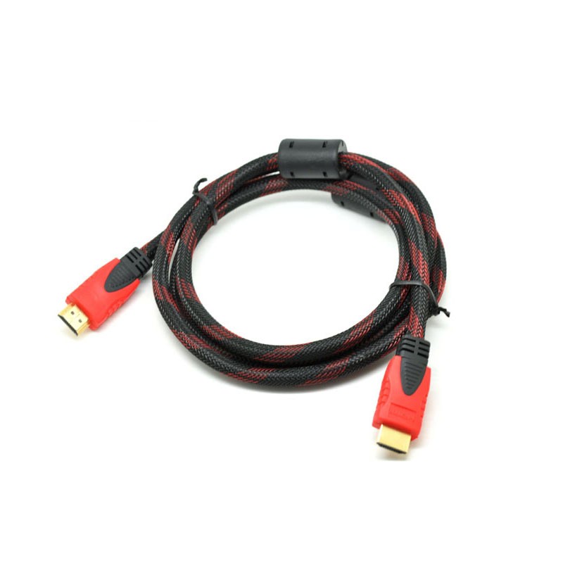 KIT 5 PIEZAS Cable HDMI 5 Metros Uso Rudo Color Negro Con Rojo