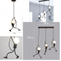 Lámpara moderna minimalista Diseño 3 hombrecito 8012 ( No Incluye Foco )