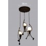 Lámpara moderna minimalista Diseño 3 hombrecito Forma redonda 8012 ( No Incluye Foco )