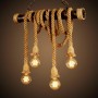 Vintage rustic hemp rope style pendant lamp 4 Spotlight 50cm with Pipe B6690-6C (Does not include Spotlight)