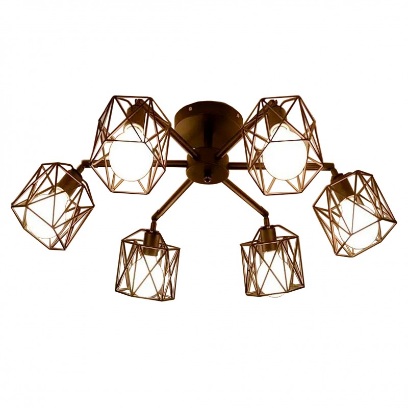 that's all Leonardoda international Vintage Ceiling Lamp - Industrial, (hexagonal) 6 bulbs